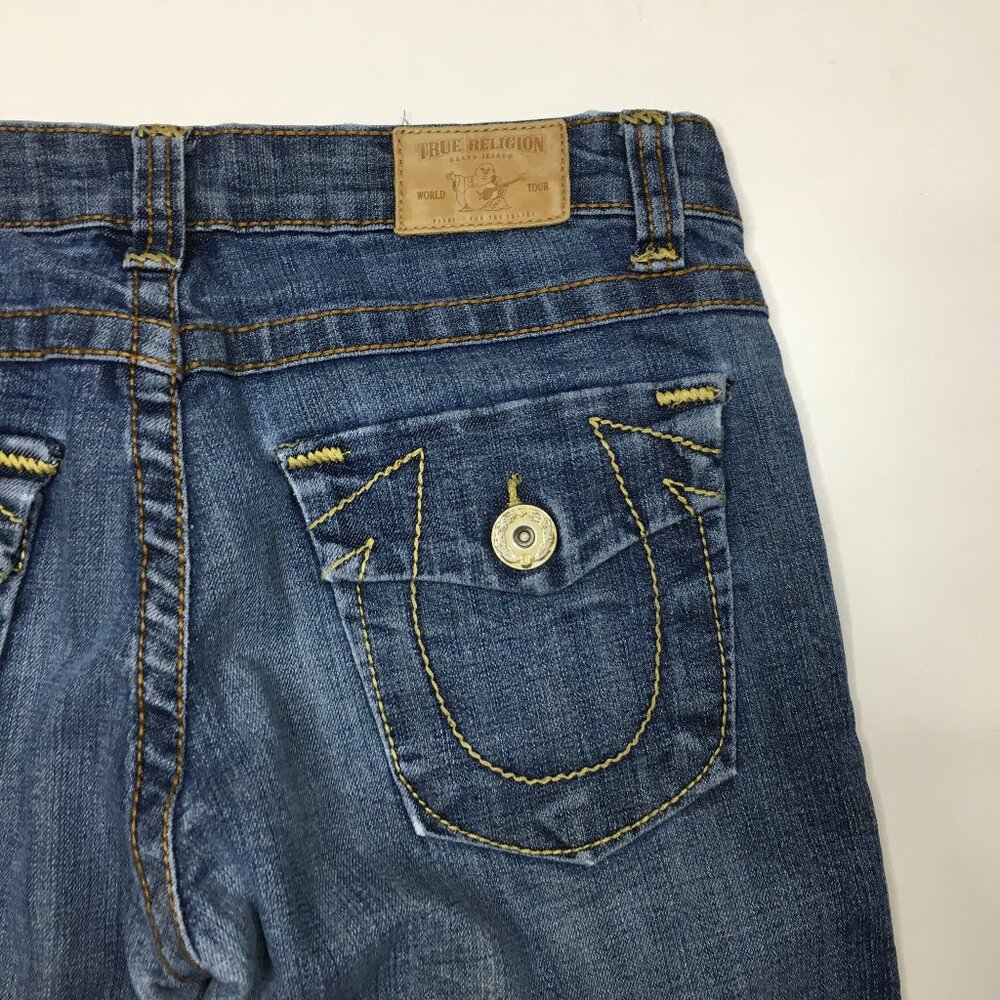 TRUE RELIGION Light/Medium Wash 5 Pocket Logo Hardware Jeans - Picture 10 of 13